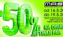 Mass akcija 50 na drugi jeftiniji par! Mass akcija 50% na drugi jeftiniji par!