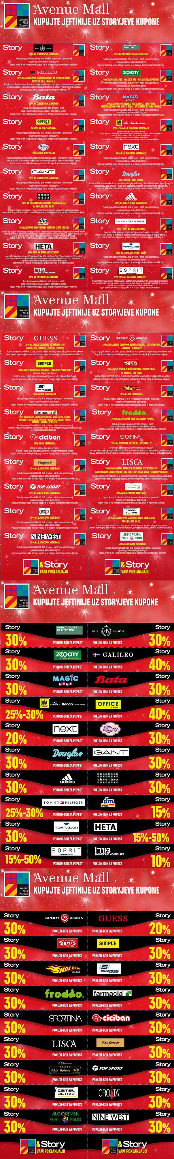 Story kuponi za Avenue Mall prosinac 2015