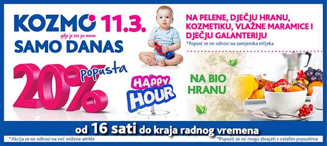 Kozmo happy hour i Kozmo srijeda